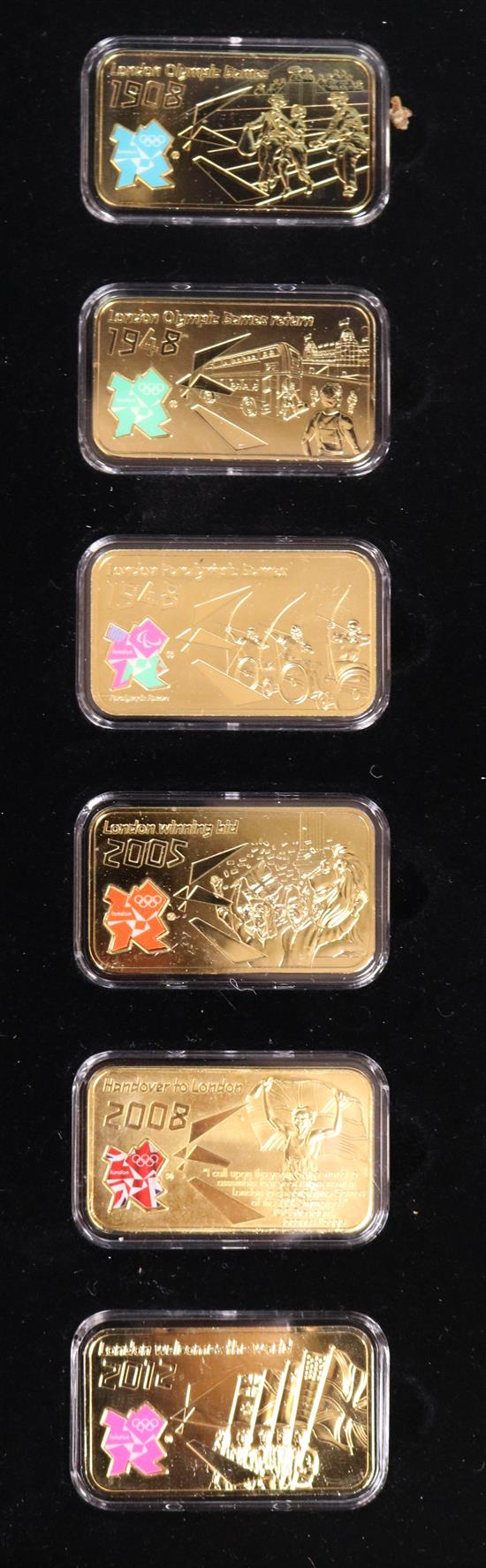London Olympics 2012 Ingot set, various silver proof crowns and sets/part sets of commemorative coins, all cased (10 + 2 cases)